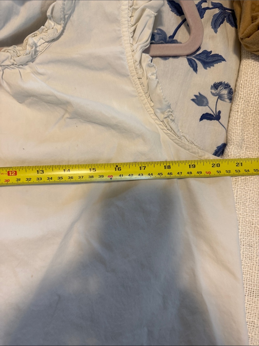 J-Crew Large White Sleeveless Ruffle-Trim Cotton Blouse - Picture 5 of 5